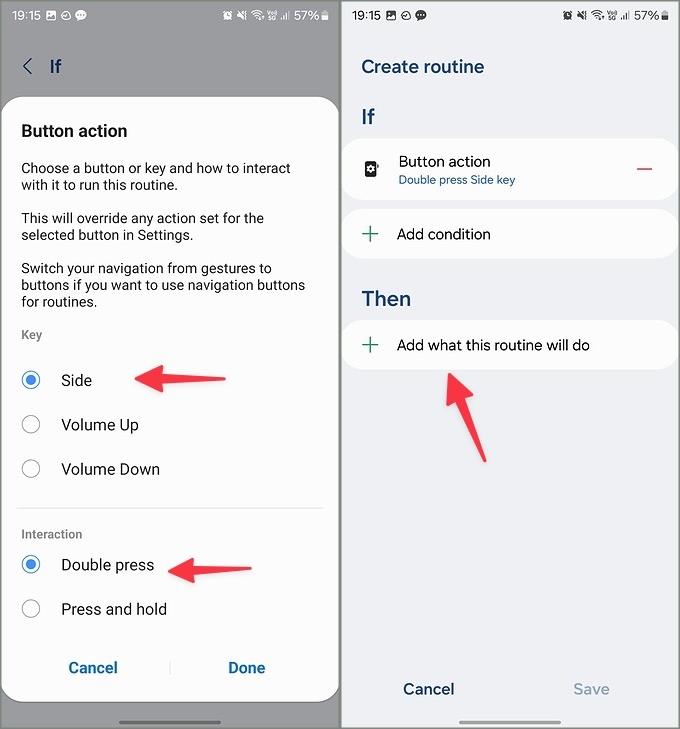 Samsung Galaxy 携帯電話のアクション ボタンの使用方法