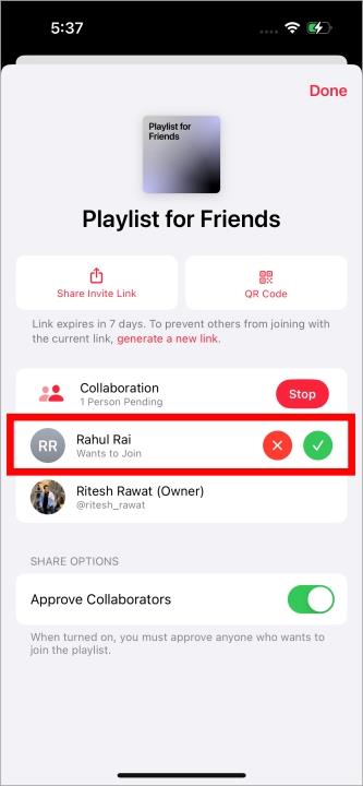 Apple Musicでコラボプレイリストを作成する方法
