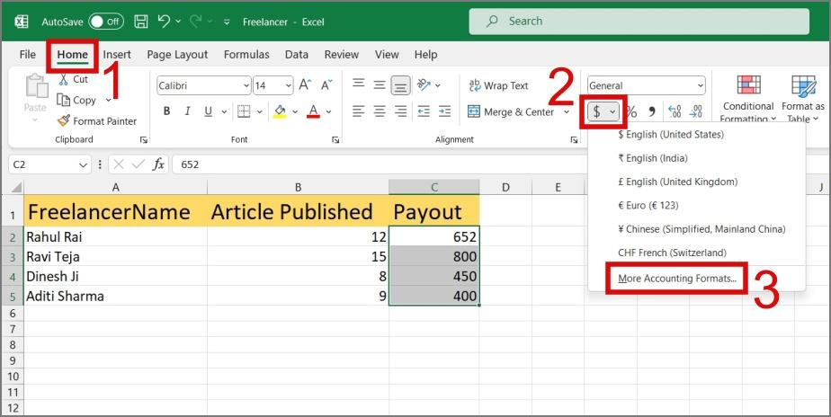 Excel または Google スプレッドシートに通貨を追加する 6 つの方法
