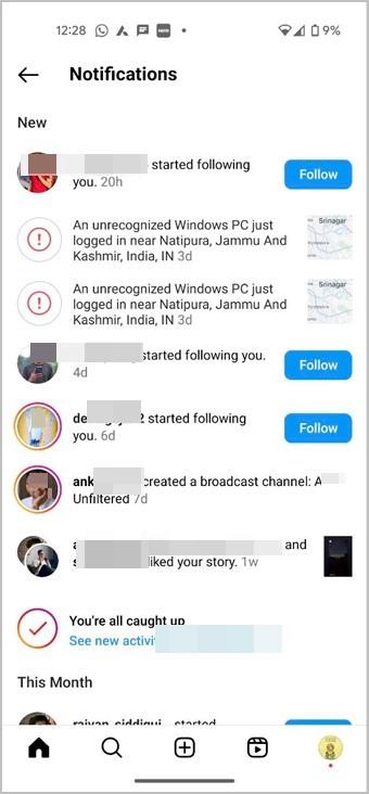 Instagram からログアウトするとどうなるか
