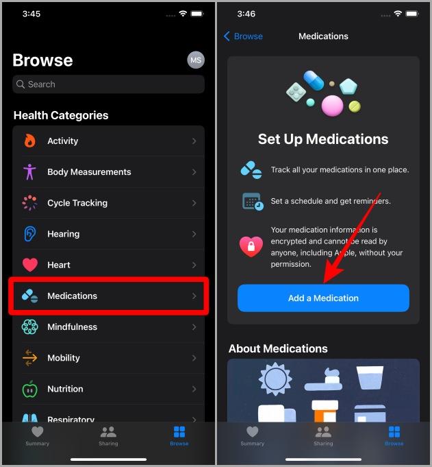 Apple Health Appに薬を追加してリマインダーを設定する方法