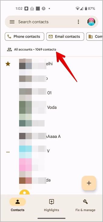AndroidとiPhoneで連絡先の総数を確認する方法