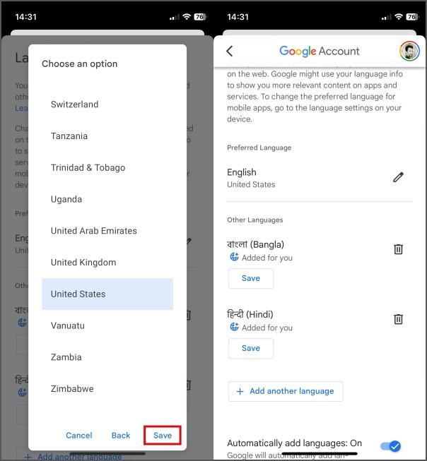 Googleアカウントの言語を変更する方法