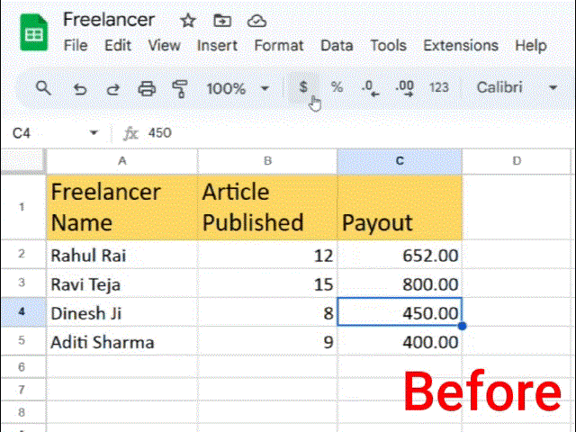 Excel または Google スプレッドシートに通貨を追加する 6 つの方法