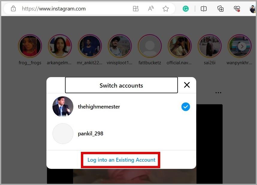 Instagramで複数のアカウントを追加および切り替える方法