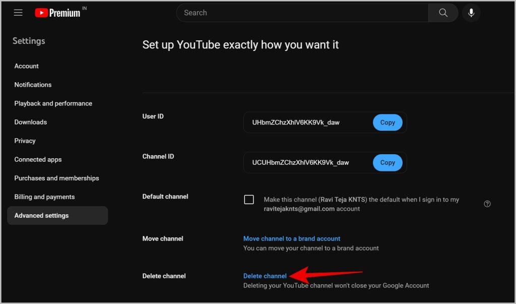 YouTube チャンネルとブランド YouTube チャンネルを削除する方法
