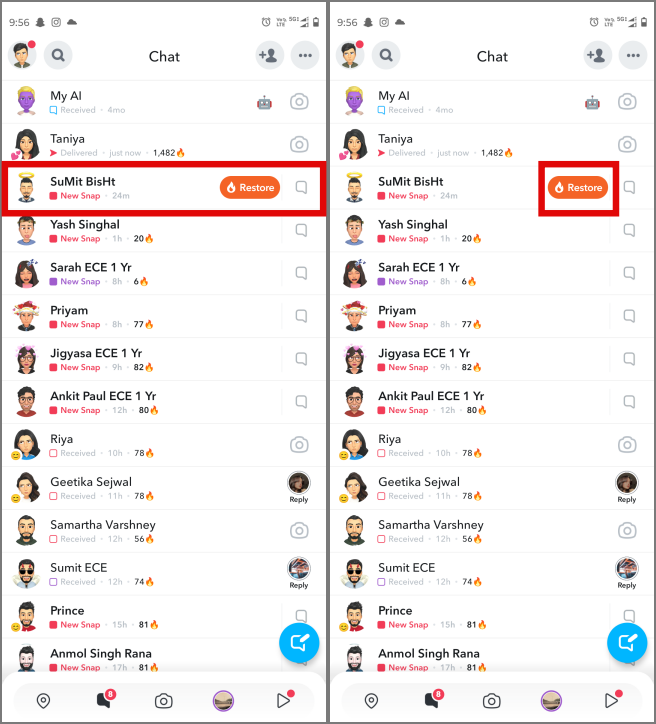 Snapchatでスナップストリークを復元する方法