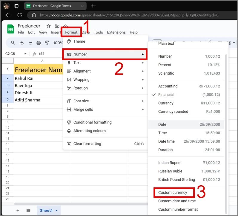 Excel または Google スプレッドシートに通貨を追加する 6 つの方法