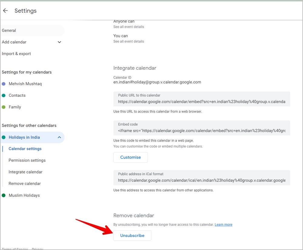 Google および Samsung カレンダーに祝日を追加/削除する方法