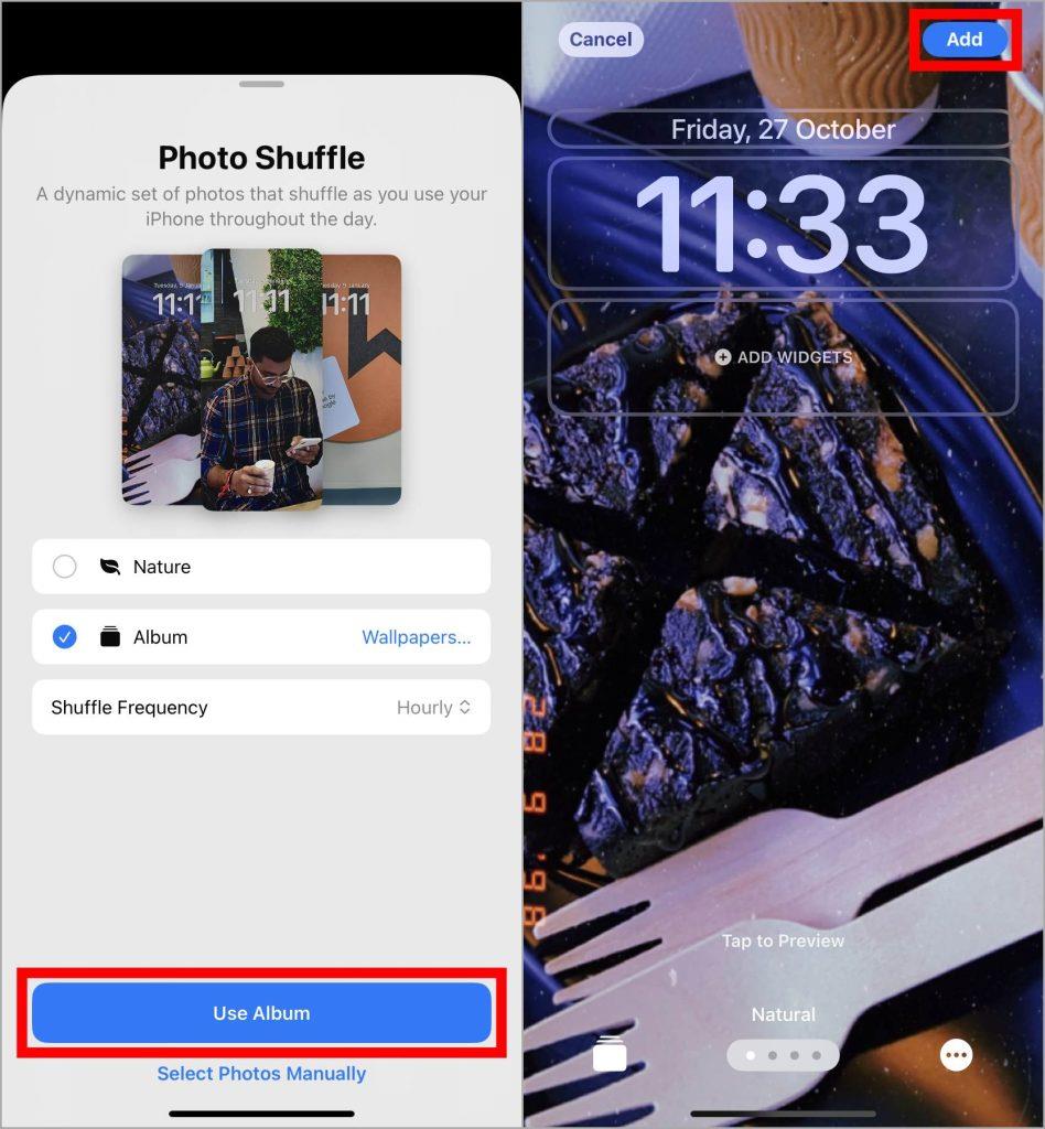 iPhoneの壁紙としてアルバムを設定する方法