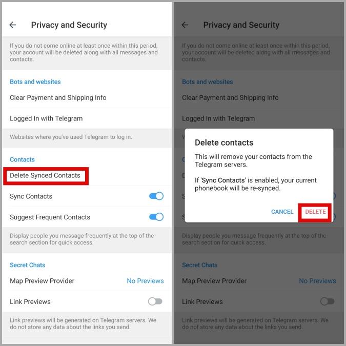 Android と iPhone で Telegram が連絡先を同期しない場合の 7 つの修正