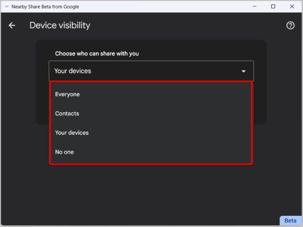 Nearby Share を使用して Android と Windows 間でファイルを共有する方法
