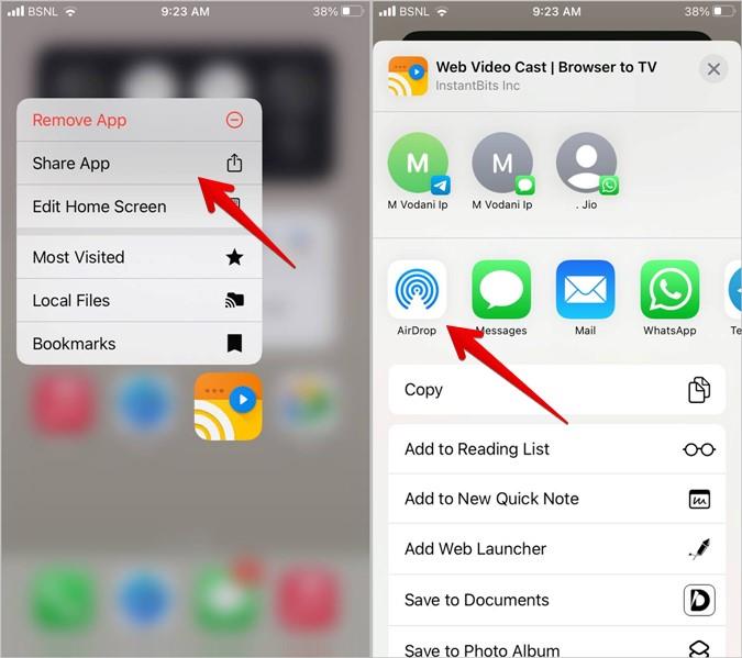iPhone または Android から別の携帯電話にアプリを送信する方法