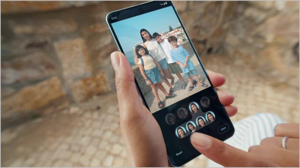 Pixel 8 スマートフォンの Google フォトでベスト テイクと顔を交換する方法