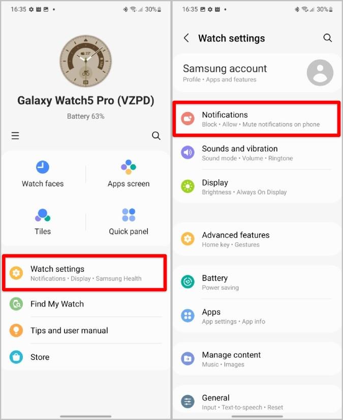 Samsung Galaxy Watch で Instagram と WhatsApp の通知を受け取る方法
