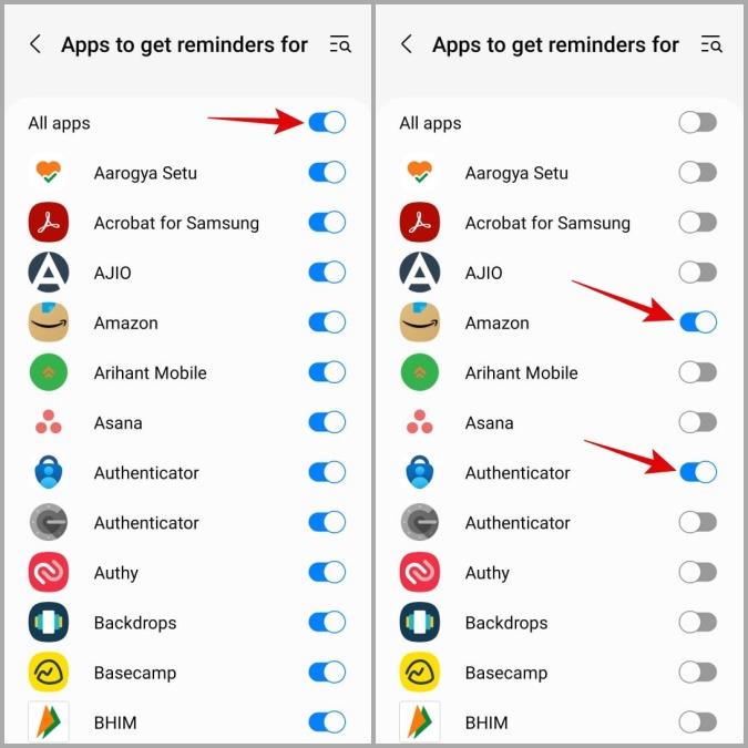 Samsung Galaxy Phone で通知リマインダーを有効にして使用する方法