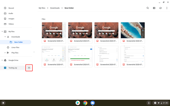 Chromebook でファイルを圧縮および解凍する方法