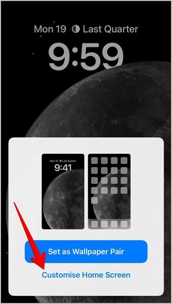 iOS 16のロック画面とホーム画面に異なる壁紙を設定する方法