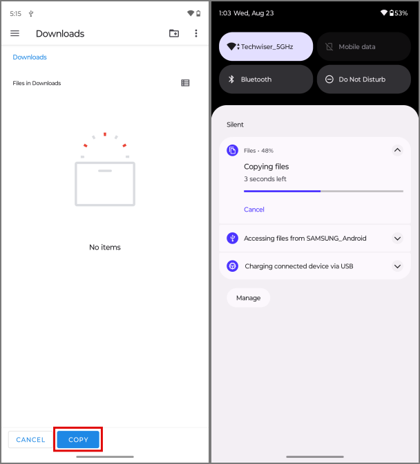 2 台の Android 間でファイルを共有する方法 (無線と有線)