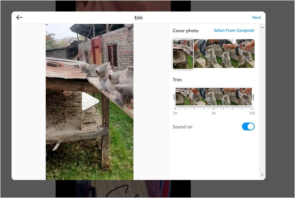ギャラリーとPCからInstagramにリールをアップロードする方法