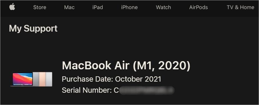 MacBook のモデルとシリアル番号を確認する 4 つの方法