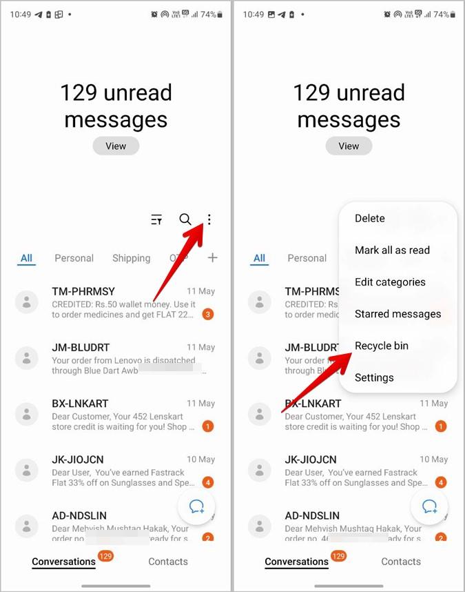 Samsung Galaxy 携帯電話で削除されたテキスト メッセージを取得する 4 つの方法