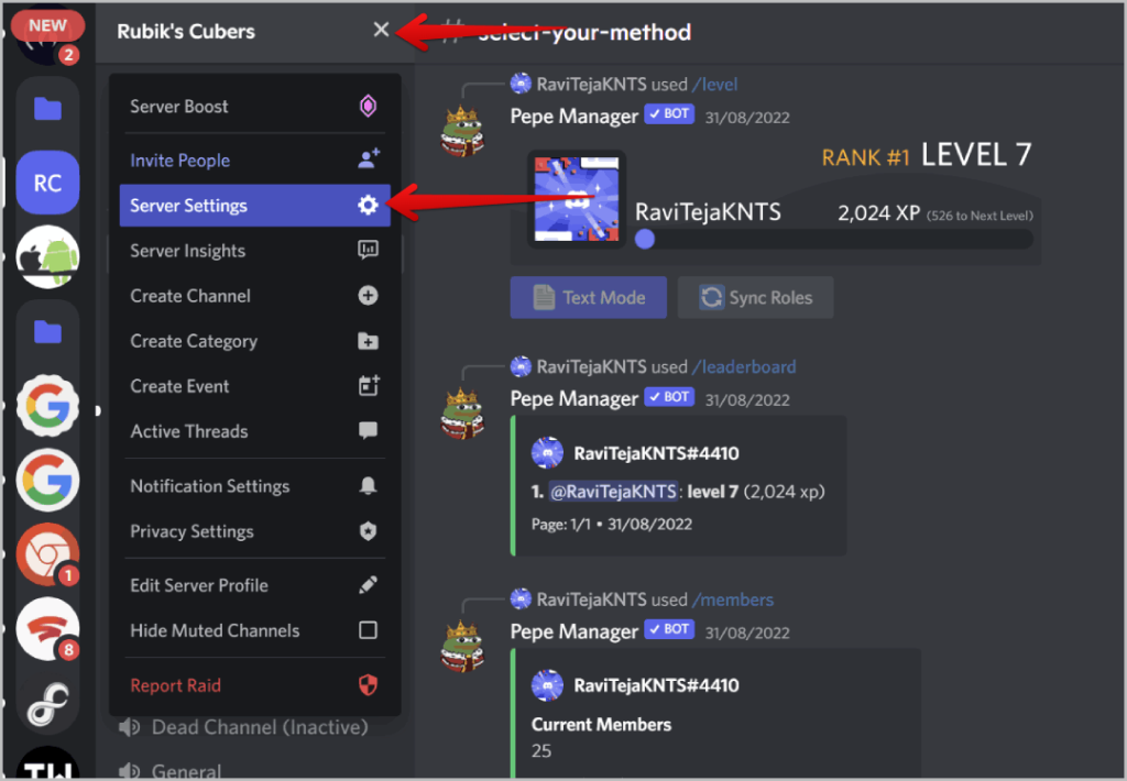 デスクトップとモバイルの Discord でサーバーを退会または削除する方法