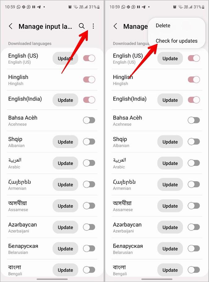Samsung キーボードで言語を追加、変更、管理する方法