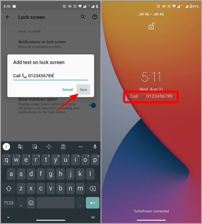 Androidのロック画面に緊急連絡先を追加してアクセスする方法