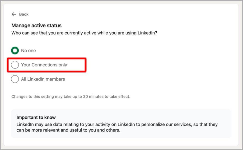 LinkedIn でアクティブ ステータスを非表示にする方法