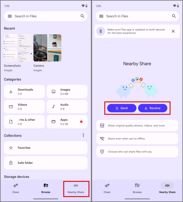 2 台の Android 間でファイルを共有する方法 (無線と有線)