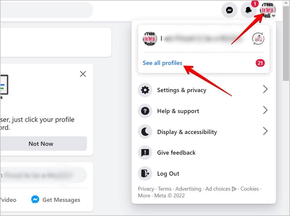 Facebook ページとプロフィールの間、またはその逆に切り替える方法