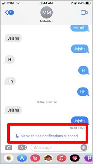 iOS 17 および 16 のメッセージで通知がサイレントになっているとはどういう意味ですか?