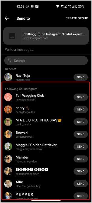Instagram リールを Facebook、ページ、グループ、メッセンジャーで共有する方法