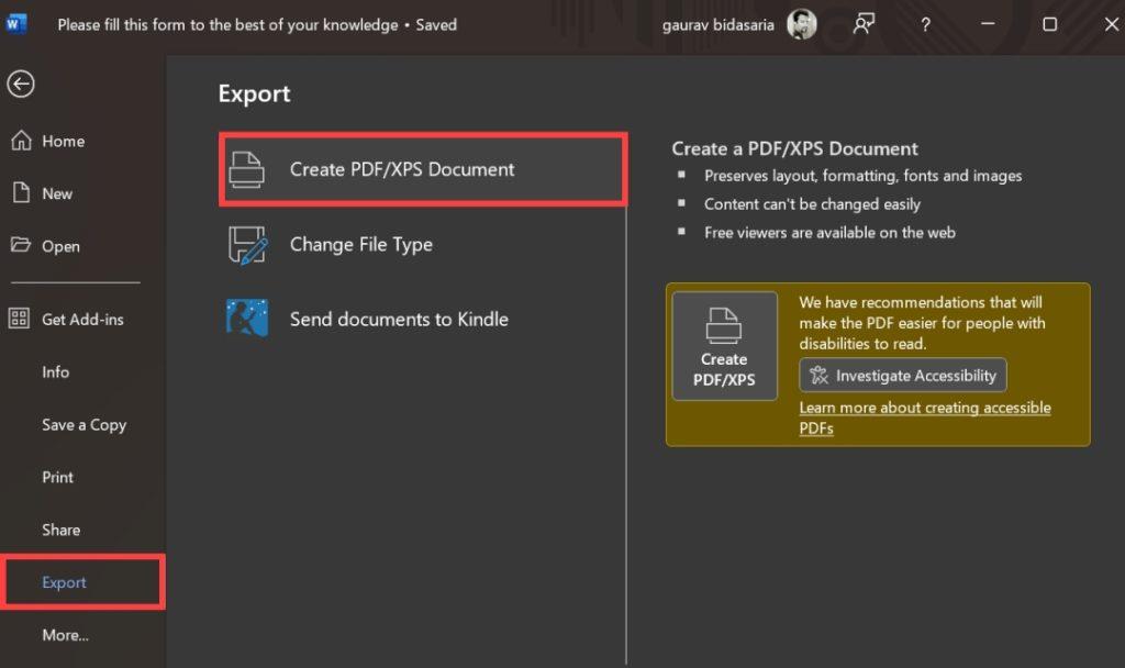 Microsoft Wordで入力可能なフォームを作成する方法