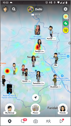 Snapchatでスナップマップを使用する方法
