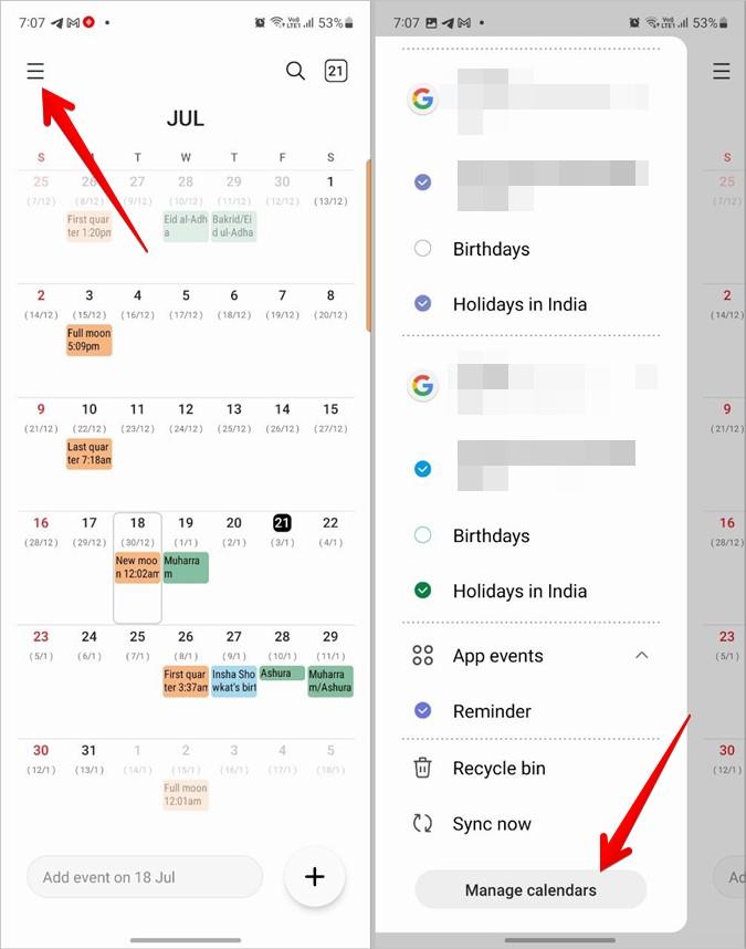 Google および Samsung カレンダーに祝日を追加/削除する方法