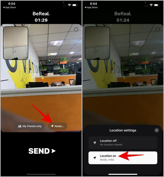 BeReal を位置情報の有無にかかわらずアップロードする方法