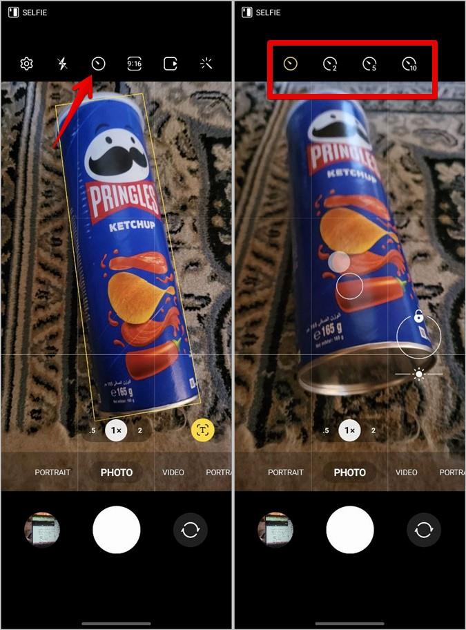 Samsung カメラ アプリのさまざまなアイコンの意味