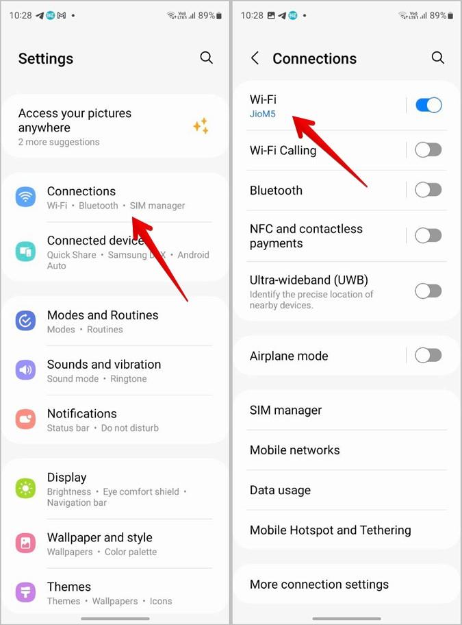 Samsung Galaxy 携帯電話で Wi-Fi パスワードを表示する方法