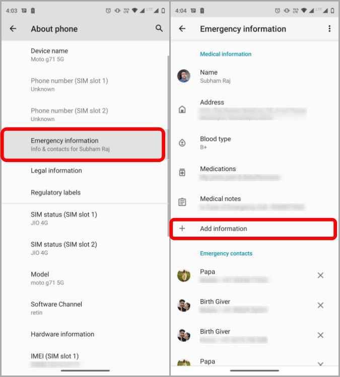 Androidのロック画面に緊急連絡先を追加してアクセスする方法