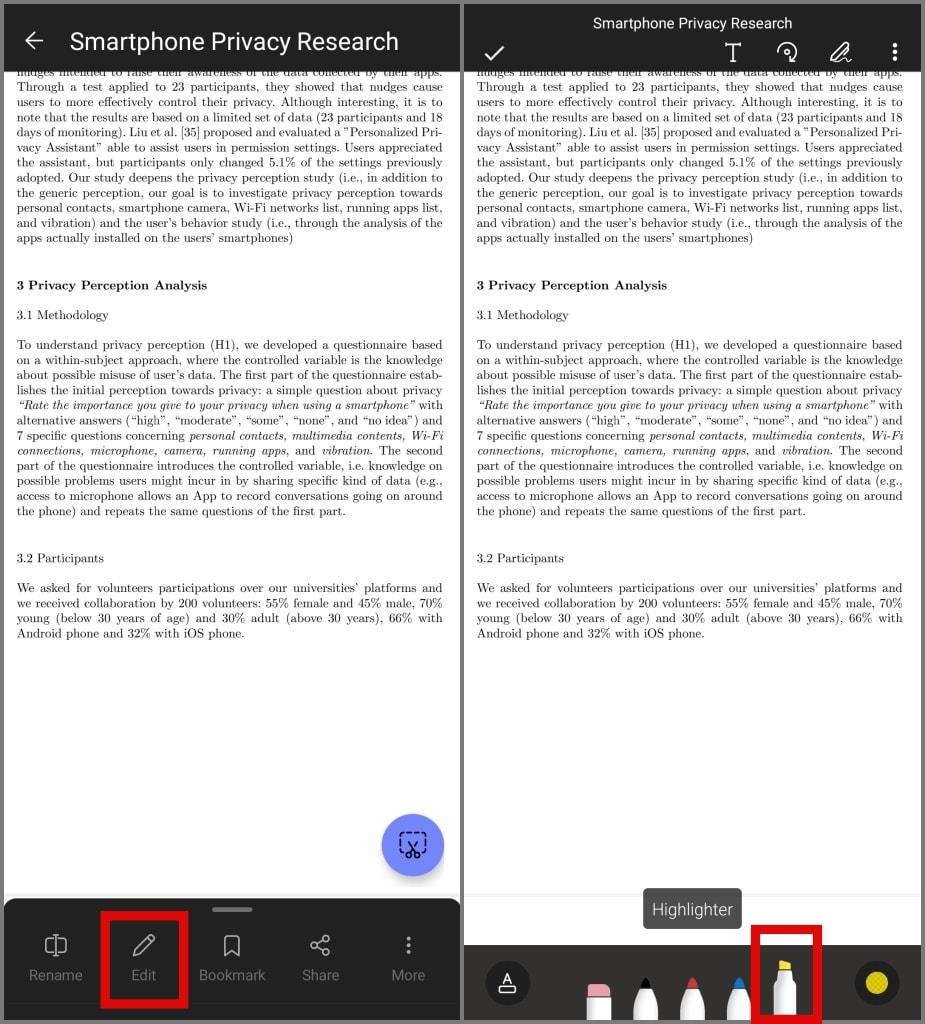 デスクトップまたはモバイルで PDF 内のテキストを強調表示する方法
