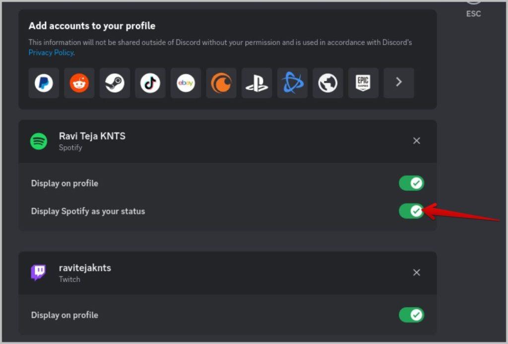 DiscordでSpotifyのステータスを表示する方法
