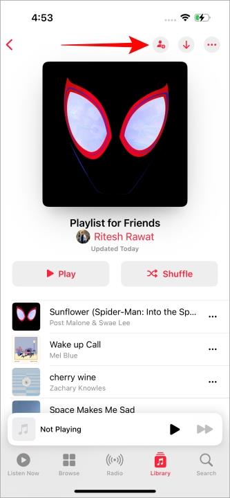 Apple Musicでコラボプレイリストを作成する方法