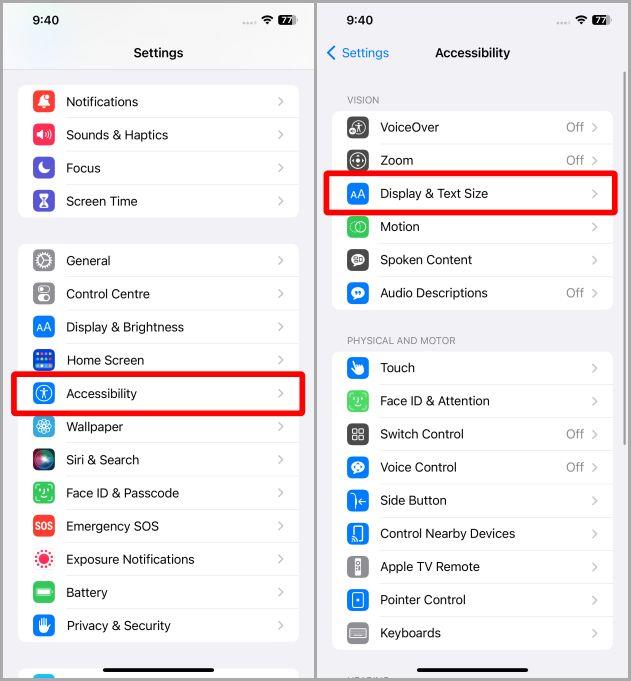 iPhoneでテキスト/フォントサイズを変更する最も簡単な方法
