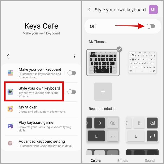 Good Lock モジュールを使用して Samsung キーボードのテーマを変更する方法