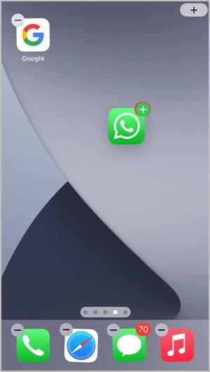 WhatsAppアプリのアイコンをホーム画面に置く方法
