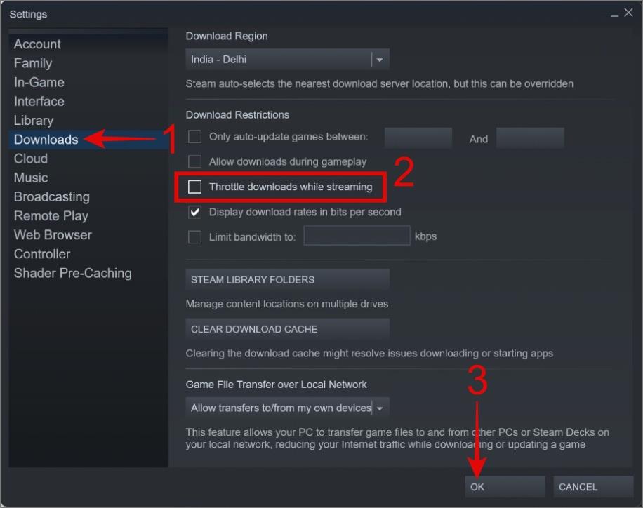 Steam でゲームのダウンロード速度が遅い場合の 13 の方法