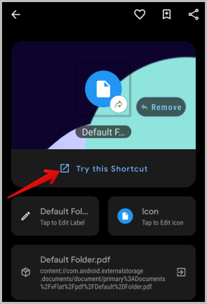 Androidのホーム画面にファイル/フォルダーのショートカットを追加する方法