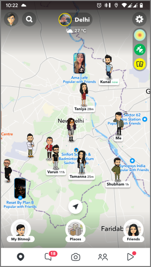 Snapchatでスナップマップを使用する方法